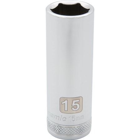 Dynamic 3/8" Drive, 15mm Metric Socket, 6 Points D008215